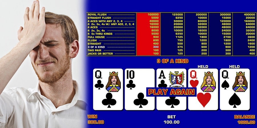 Δημοφιλή λάθη βίντεο πόκερ από παίκτες βίντεο πόκερ 
