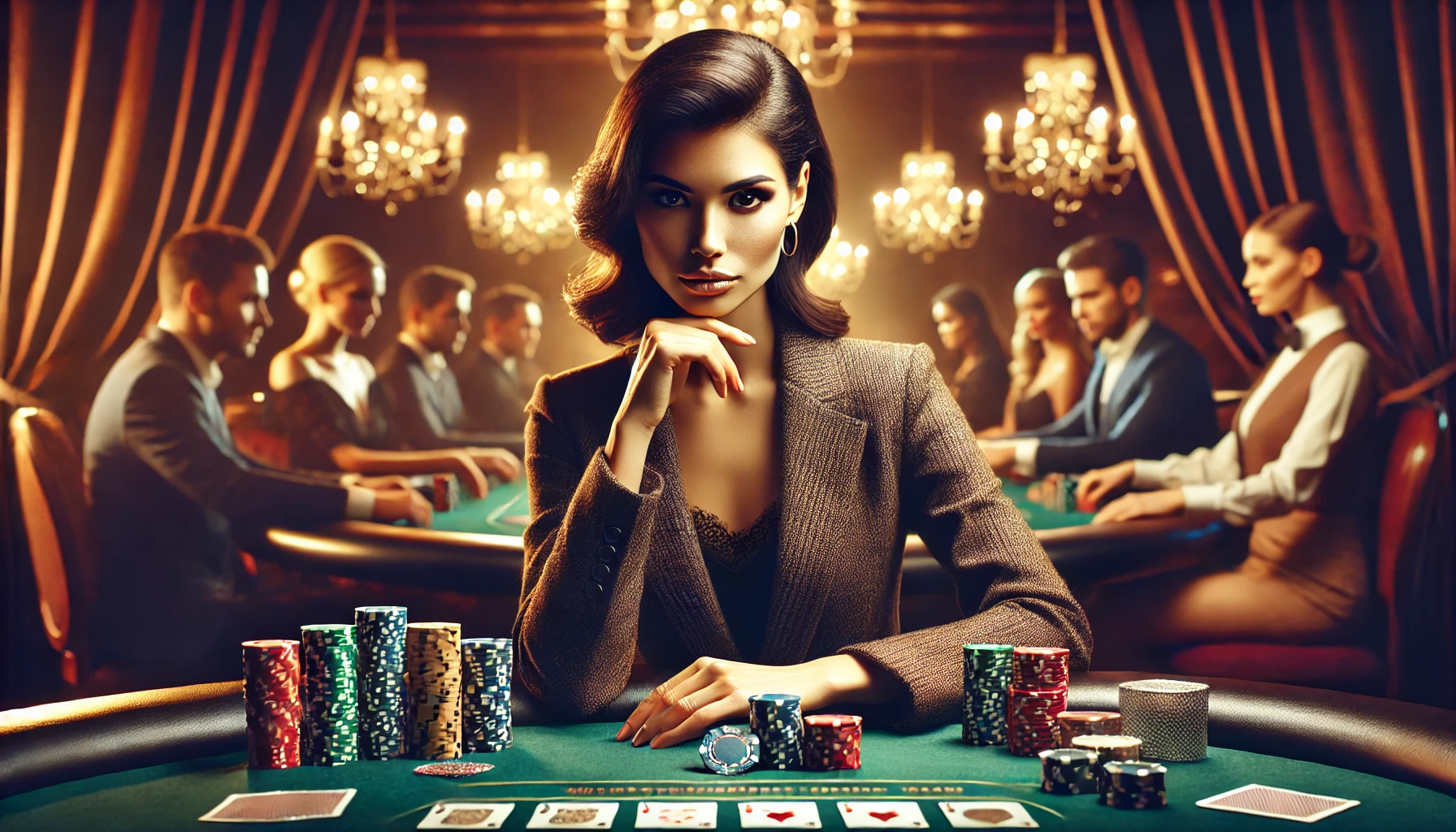 Femme au poker