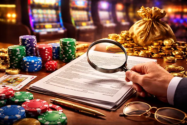 Wagering requirements screen